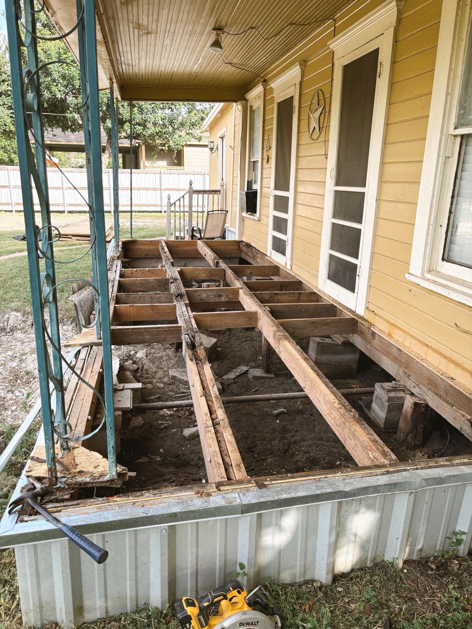 Porch before deck rebuild