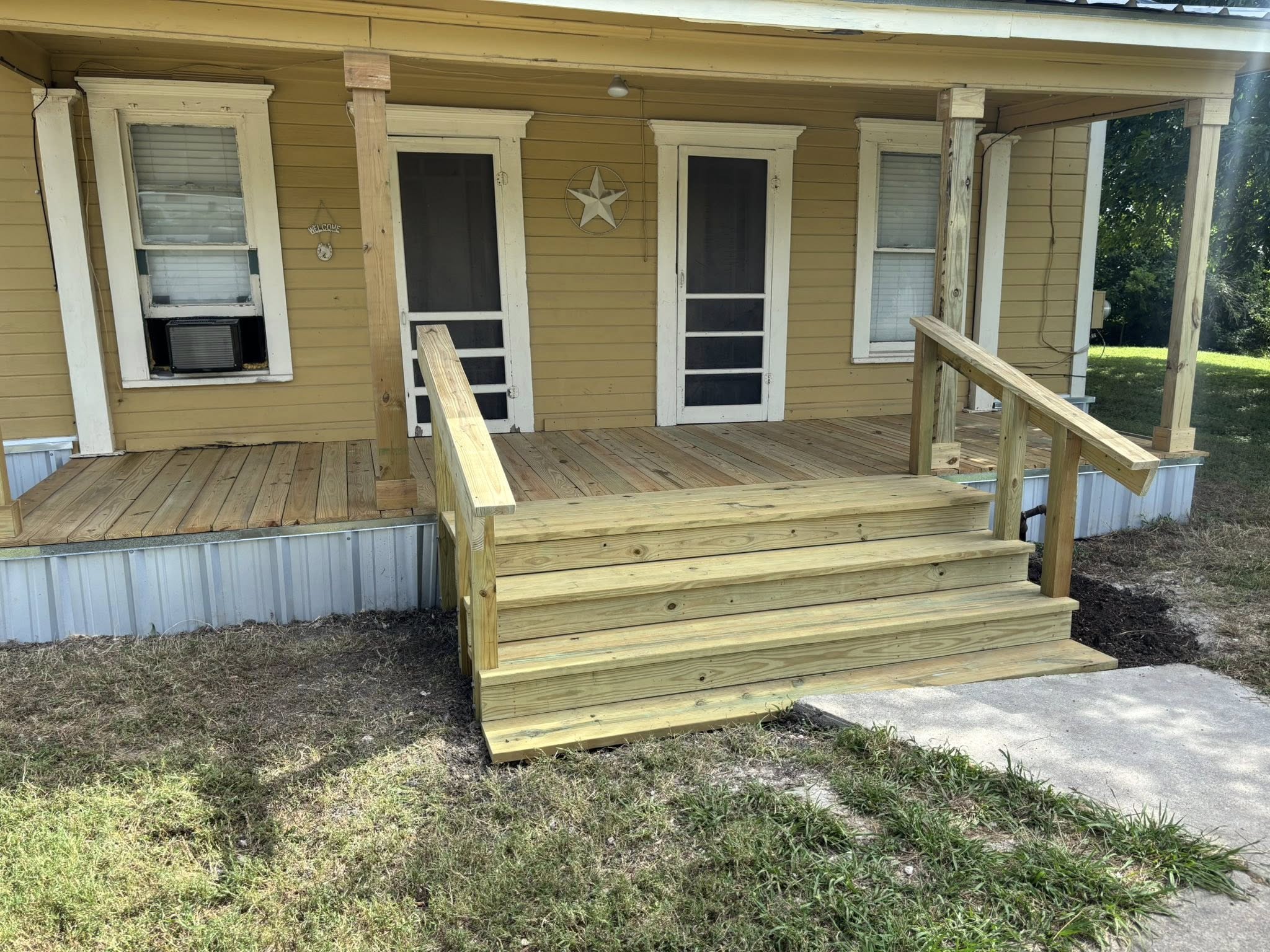 Porch after deck rebuild